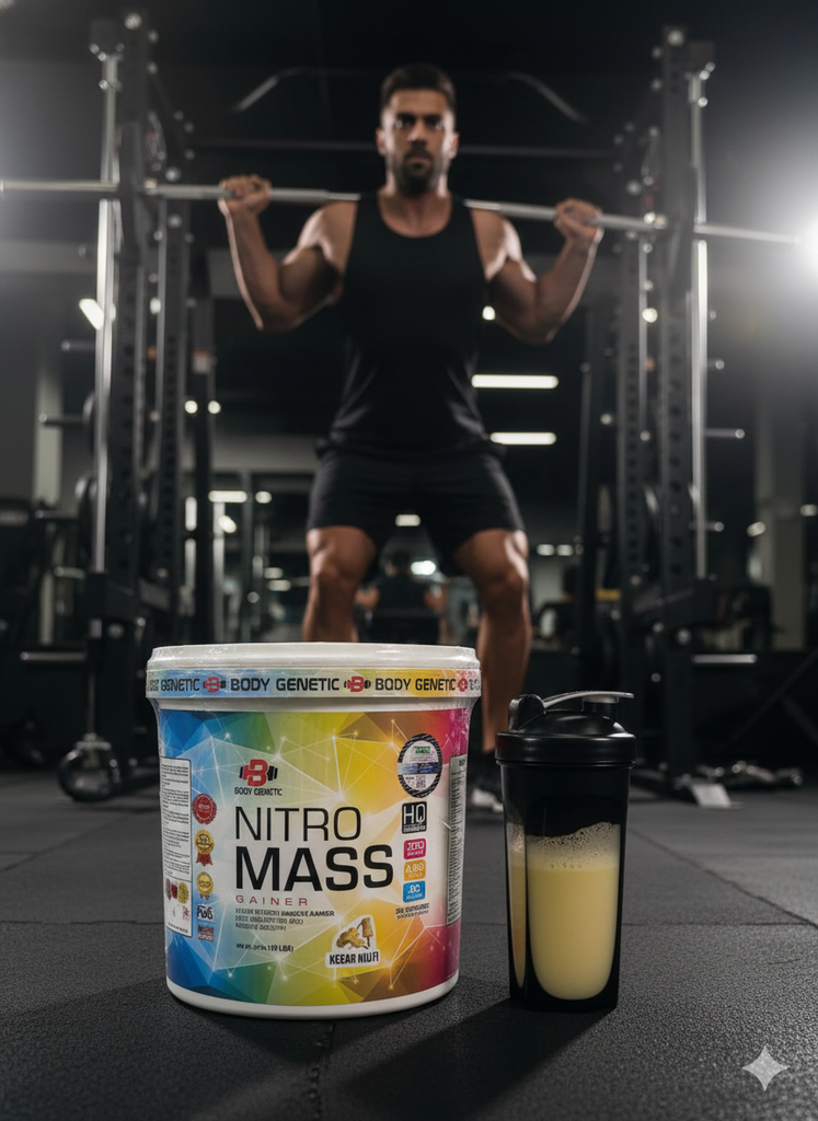Body Genetic Nitro Mass Gainer – Kesar Kulfi Flavor (4.5kg / 10 lbs) BKT