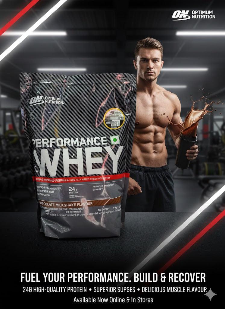 Optimum Nutrition (ON) Performance Whey - Chocolate Milkshake (1kg)