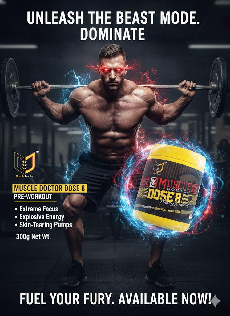 Muscle Doctor | DOSE 8 – Hyper Dosed Pre-Workout (Unflavored)