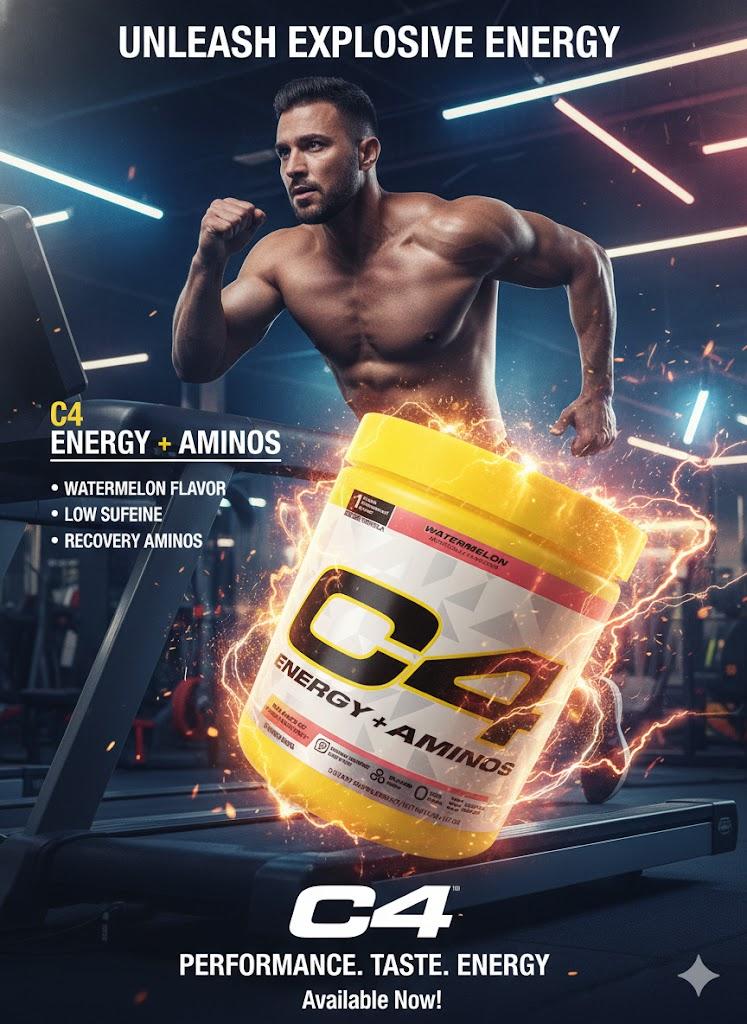 Cellucor C4 Energy + Aminos | Performance & Hydration (Watermelon)