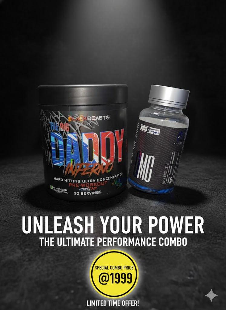 Hardcore Performance & Growth Stack: Black Beast Big Daddy Inferno + OMG Big Biceps (zombie juice)