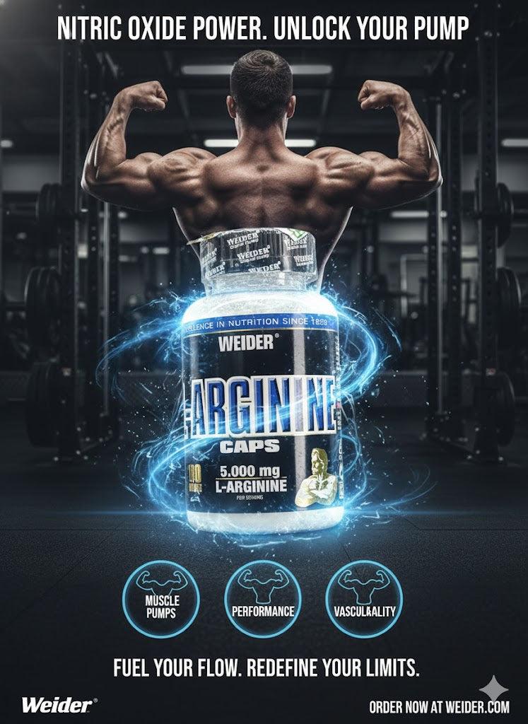 Weider L-Arginine Caps – High-Dose Amino Acid Support (100 Capsules)