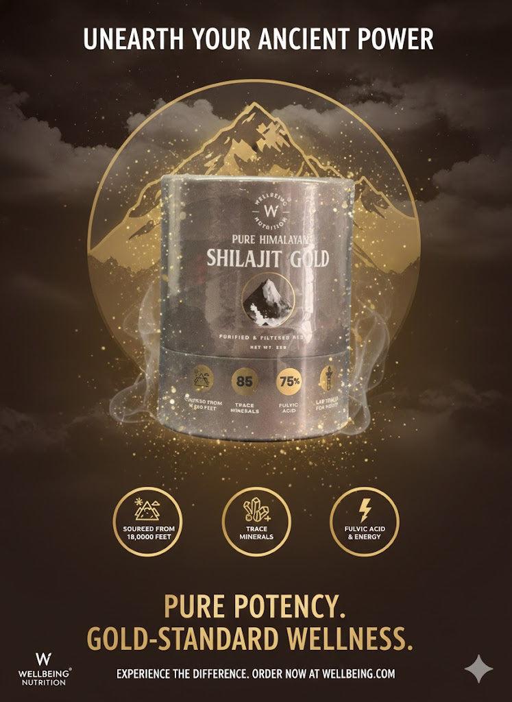 Wellbeing Nutrition Pure Himalayan Shilajit Gold – Purified & Filtered Resin (20g)