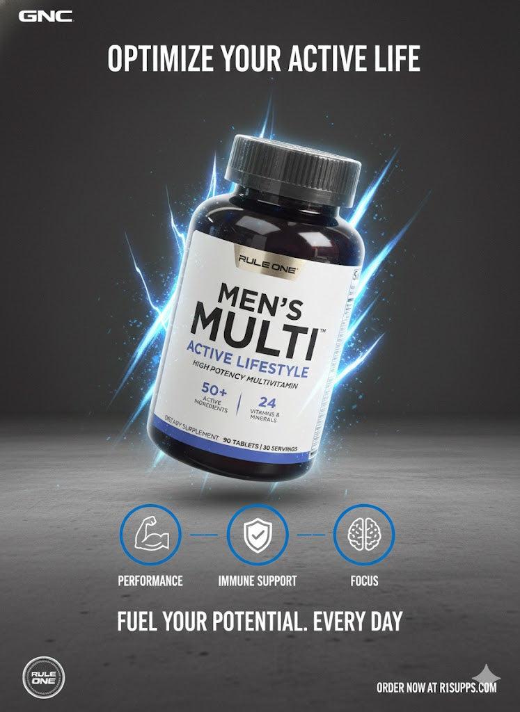 Rule One Men's Multi Active Lifestyle - High Potency Multivitamin - 90 Tablets