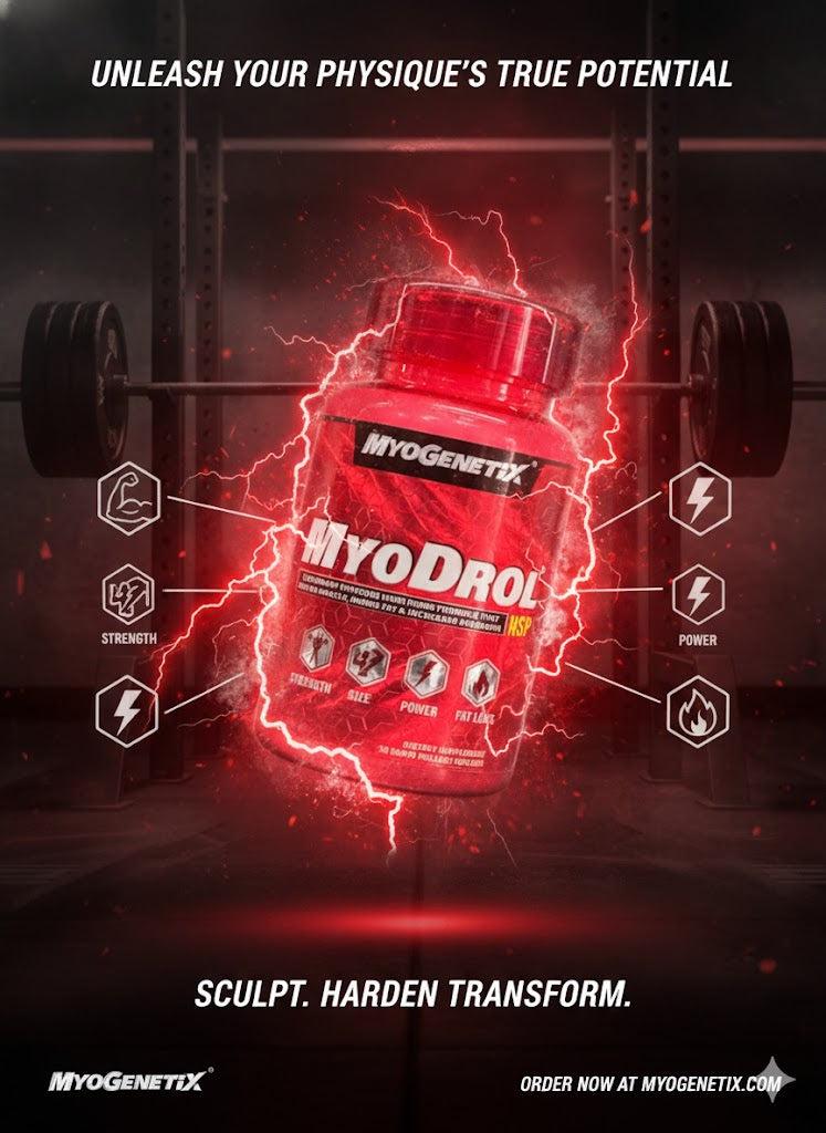 Myogenetix Myodrol HSP – Legendary Physique Hardening Formula (30 Rapid Release GAIN Caplets)
