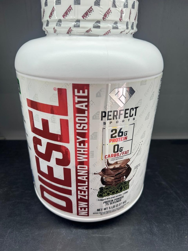 Perfect Sports DIESEL New Zealand Whey Isolate Flavor: Triple Rich Chocolate Size: 5 LB (2.27 kg)