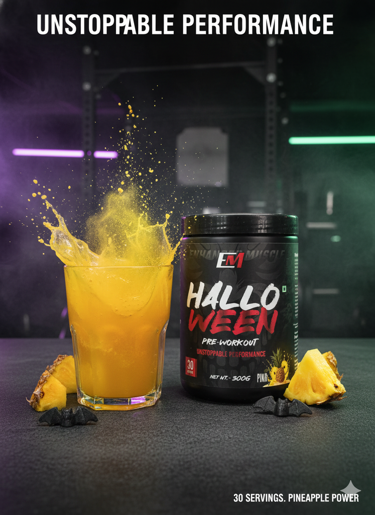 Enhanced Muscle Halloween Pre-Workout Flavor: Pineapple (Pina) Size: 300g