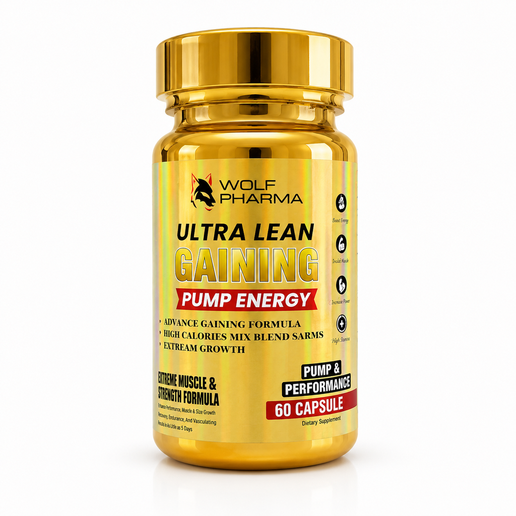 Wolf Pharma Ultra Lean Gaining Pump Energy – Advanced Mass & Strength Formula (60 Capsules)